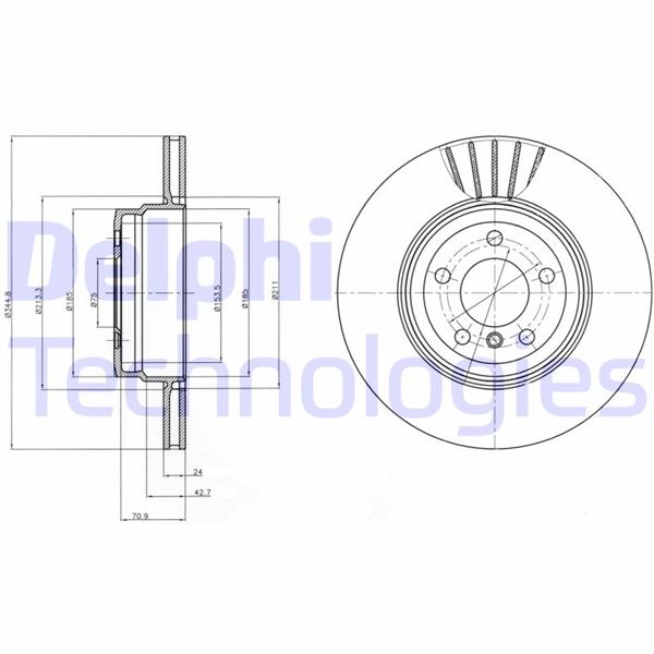 DELPHI BG9064 Fren Sistemleri Fren Diski - BMW X5 (E70) uyumlu