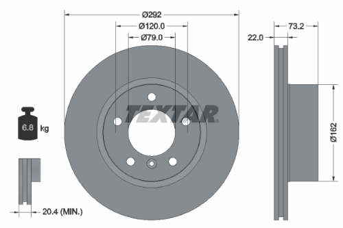 TEXTAR 92132805 Fren Sistemleri Fren Diski - BMW 1 Coupe (E82) uyumlu