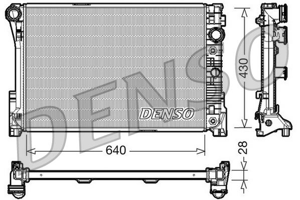 DENSO DRM17043 Soğutma Sistemi Su Soğutucu & Parçaları - MERCEDES-BENZ C-SERISI T-Model (S204) uyumlu