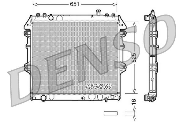 DENSO DRM50038 Soğutma Sistemi Su Soğutucu & Parçaları - TOYOTA HILUX VI Pick-up (_N1_) uyumlu