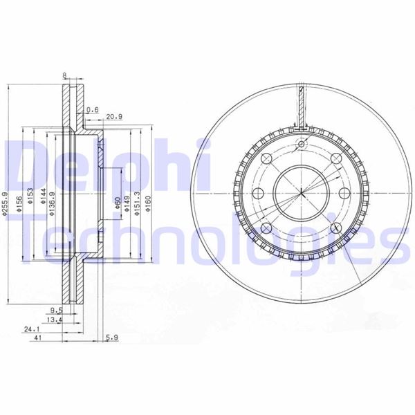 DELPHI BG3790 Fren Sistemleri Fren Diski - DAEWOO REZZO (U100) uyumlu