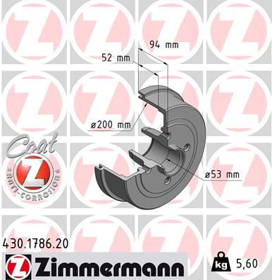 ZIMMERMANN 430.1786.20 Fren Sistemleri Fren Kampanası - OPEL CORSA C Kasa/eğik arka (X01) uyumlu