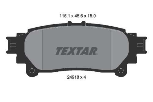 TEXTAR 2491801 Fren Sistemleri Fren Balatası - TOYOTA PRIUS PLUS (_W4_) uyumlu