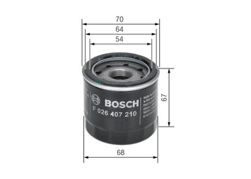 BOSCH F 026 407 210 Motor Yağ Filtresi - MAZDA 323 III Station Wagon (BW) uyumlu