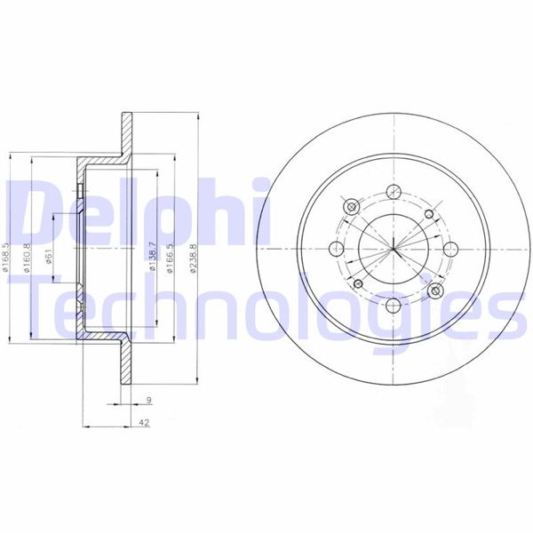 DELPHI BG4333 Fren Sistemleri Fren Diski - HONDA CITY V Sedan (GM2, GM3) uyumlu