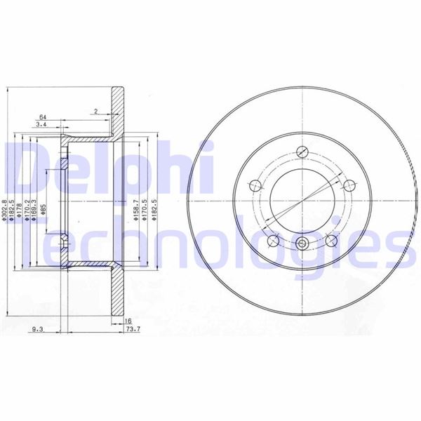 DELPHI BG2556 Fren Sistemleri Fren Diski - MERCEDES-BENZ G-SERISI (W460) uyumlu