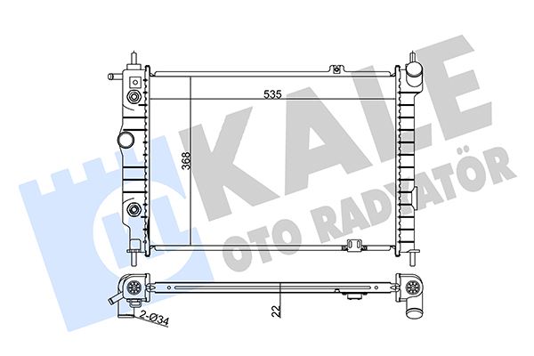KALE OTO RADYATÖR 370800 Soğutma Sistemi Su Soğutucu & Parçaları - OPEL ASTRA F Sedan (T92) uyumlu