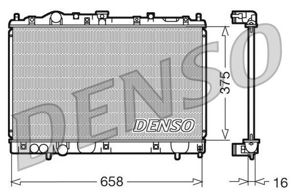 DENSO DRM45004 Soğutma Sistemi Su Soğutucu & Parçaları - MITSUBISHI COLT V (CJ_, CP_) uyumlu