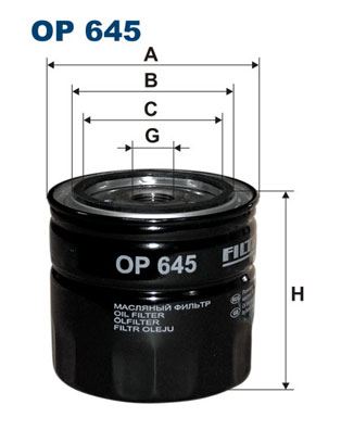 FILTRON OP 645 Motor Yağ Filtresi - VOLVO 340-360 (343, 345) uyumlu