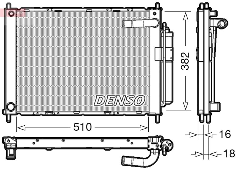 DENSO DRM46101 Soğutma Sistemi Soğutma Modülü - NISSAN MICRA III (K12) uyumlu