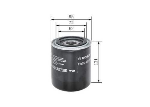 BOSCH F 026 407 198 Motor Yağ Filtresi - NISSAN SUNNY III (N14, B13) uyumlu