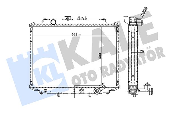 KALE OTO RADYATÖR 356250 Soğutma Sistemi Su Soğutucu & Parçaları - MITSUBISHI L 300 III Panelvan/Van (P0_V, P1_V, P2_V) uyumlu