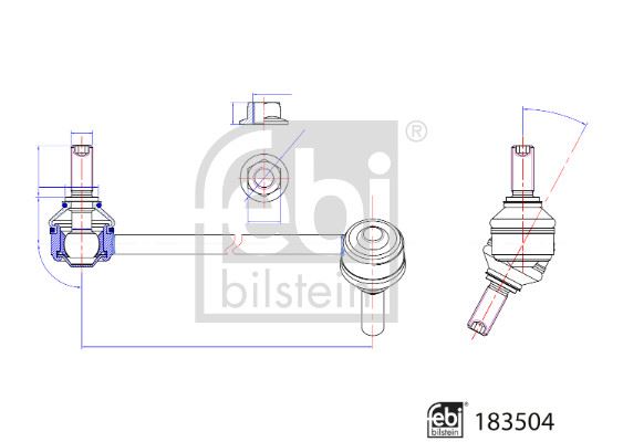 FEBI BILSTEIN 183504 Süspansiyon Sistemi Stabilizatör - HONDA HR-V (RU) uyumlu