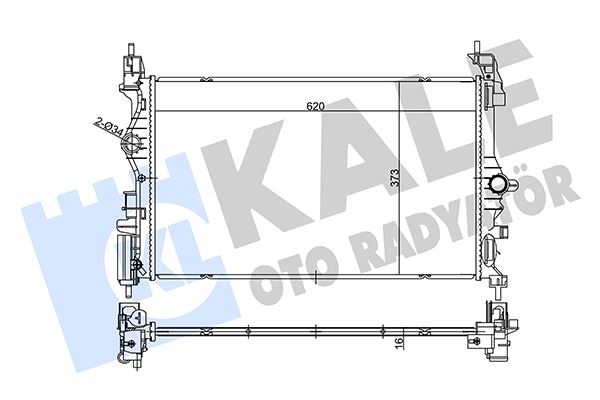 KALE OTO RADYATÖR 357260 Soğutma Sistemi Su Soğutucu & Parçaları - OPEL ADAM (M13) uyumlu