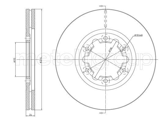 CIFAM 800-1675C Fren Sistemleri Fren Diski - FORD RANGER (ER, EQ, R_) uyumlu