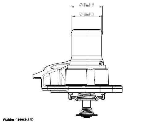 BorgWarner (Wahler) 410937.82D Motor Termostat - FIAT DUCATO Minibüs/Otobüs (250_) uyumlu