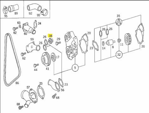 Termostat - MERCEDES ORIJINAL - A0052032775 Ürün Görseli