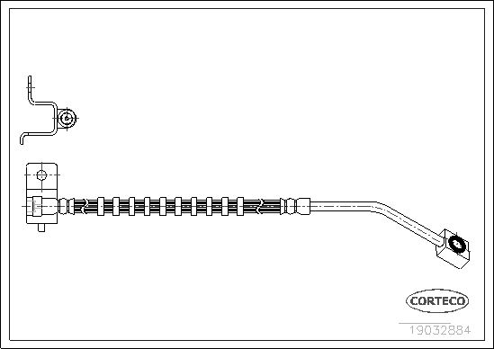 CORTECO 19032884 Fren Sistemleri Fren Hortumları - CHRYSLER PT CRUISER (PT_) uyumlu