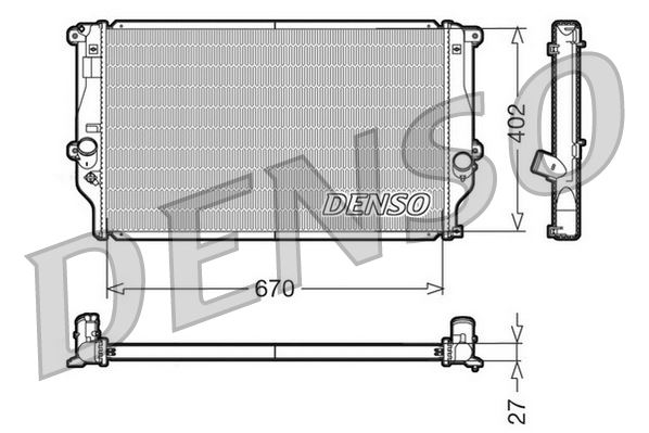 DENSO DRM50025 Soğutma Sistemi Su Soğutucu & Parçaları - TOYOTA RAV 4 III (_A3_) uyumlu