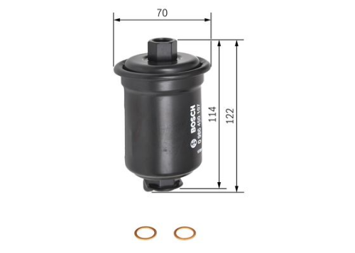BOSCH 0 986 450 107 Yakıt Sistemi Yakıt Filtresi - MITSUBISHI GALANT VII Sedan (E5_A, E7_A, E8_A) uyumlu