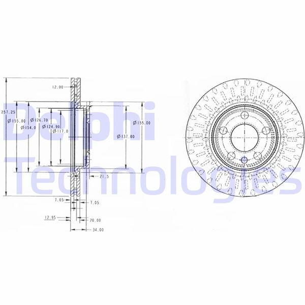 DELPHI BG3222 Fren Sistemleri Fren Diski - PEUGEOT 806 (221) uyumlu