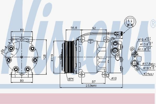 NISSENS 89035 İklimlendirme Sistemi Kompresör Parçaları - SCANIA R I uyumlu