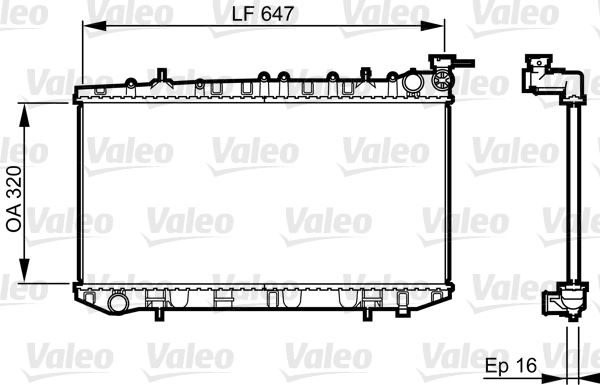 VALEO 731664 Soğutma Sistemi Su Soğutucu & Parçaları - NISSAN SUNNY III (N14, B13) uyumlu