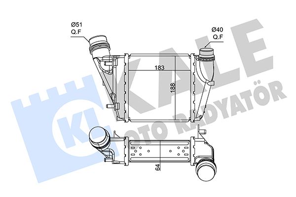 KALE OTO RADYATÖR 352640 Motor Turbo Radyatörü - RENAULT TWINGO II (CN0_) uyumlu