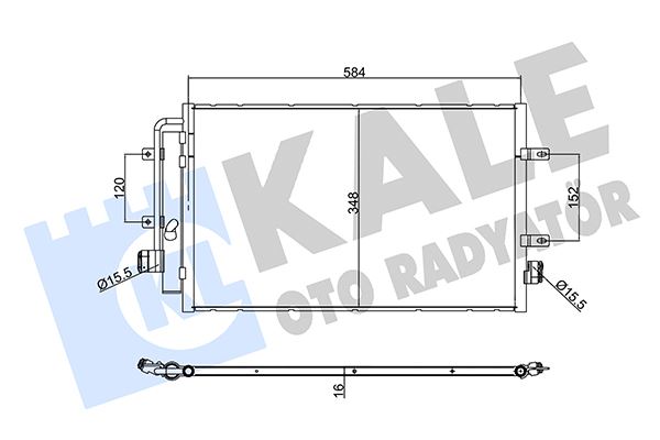 KALE OTO RADYATÖR 356120 İklimlendirme Sistemi Klima Radyatörü - IVECO DAILY V Platform şasi uyumlu