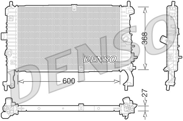 DENSO DRM20106 Soğutma Sistemi Su Soğutucu & Parçaları - OPEL MERIVA A MPV (X03) uyumlu