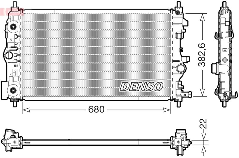 DENSO DRM15008 Soğutma Sistemi Su Soğutucu & Parçaları - OPEL ASTRA J Sports Tourer (P10) uyumlu