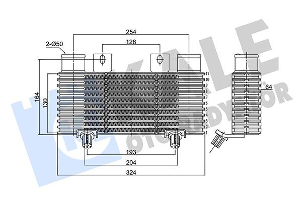 KALE OTO RADYATÖR 375620 Motor Turbo Radyatörü - FORD RANGER (ER, EQ, R_) uyumlu