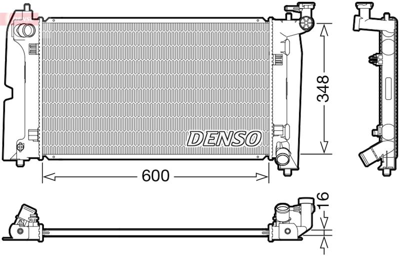 DENSO DRM50110 Soğutma Sistemi Su Soğutucu & Parçaları - TOYOTA COROLLA Compact (_E11_) uyumlu