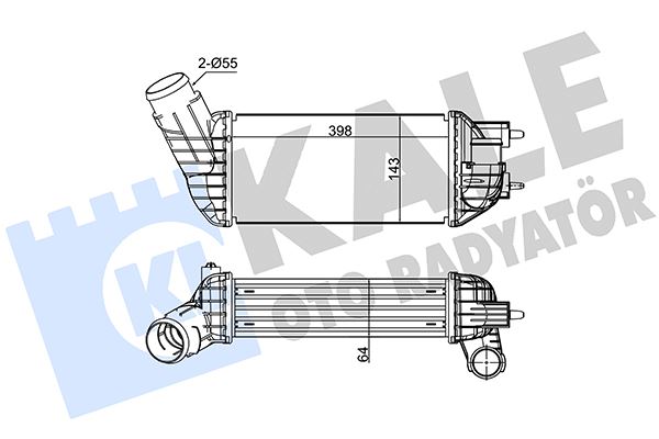 KALE OTO RADYATÖR 350850 Motor Turbo Radyatörü - FORD TRANSIT TOURNEO Minibüs/Otobüs uyumlu