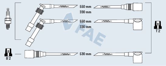 FAE 85087 Ateşleme Sistemi Ateşleme Kablosu - OPEL VECTRA A (J89) uyumlu