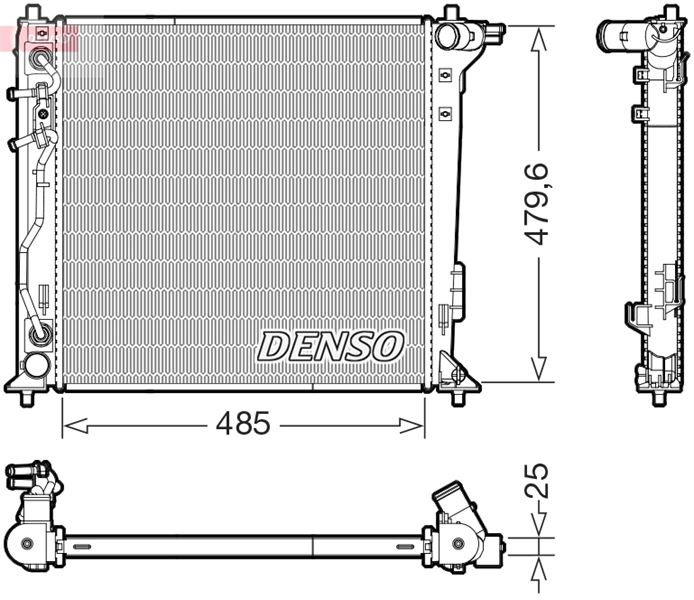 DENSO DRM41030 Soğutma Sistemi Su Soğutucu & Parçaları - KIA SPORTAGE IV (QL, QLE) uyumlu