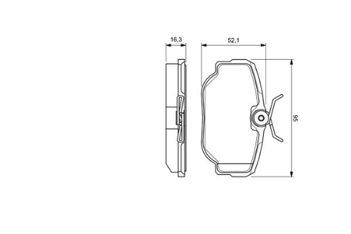 BOSCH 0 986 424 564 Fren Sistemleri Fren Balatası - LAND ROVER RANGE ROVER II (P38A) uyumlu