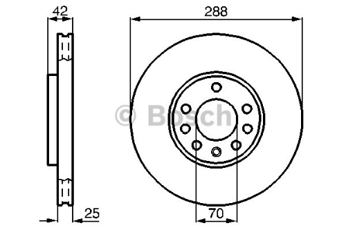 BOSCH 0 986 478 588 Fren Sistemleri Fren Diski - OPEL CALIBRA A (C89) uyumlu