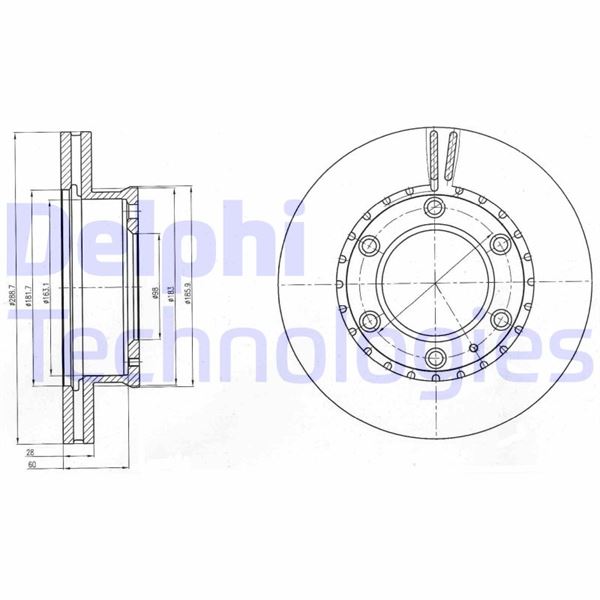 DELPHI BG4297 Fren Sistemleri Fren Diski - FORD RANGER (ET) uyumlu