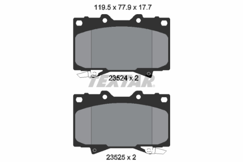 TEXTAR 2352402 Fren Sistemleri Fren Balatası - TOYOTA LAND CRUISER 100 (_J1_) uyumlu