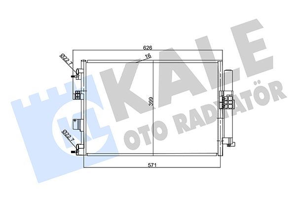 KALE OTO RADYATÖR 357380 İklimlendirme Sistemi Klima Radyatörü - FORD C-MAX II (DXA/CB7, DXA/CEU) uyumlu