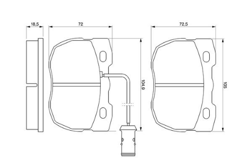 BOSCH 0 986 424 287 Fren Sistemleri Fren Balatası - LAND ROVER RANGE ROVER I uyumlu