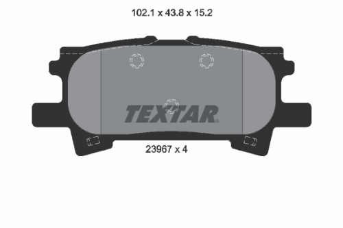 TEXTAR 2396701 Fren Sistemleri Fren Balatası - LEXUS RX (_U3_) uyumlu