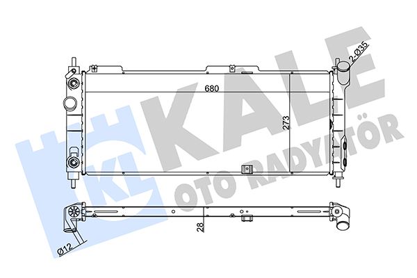 KALE OTO RADYATÖR 371400 Soğutma Sistemi Su Soğutucu & Parçaları - OPEL CORSA B (S93) uyumlu