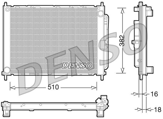 DENSO DRM23101 Soğutma Sistemi Soğutma Modülü - RENAULT MODUS / GRAND MODUS (F/JP0_) uyumlu