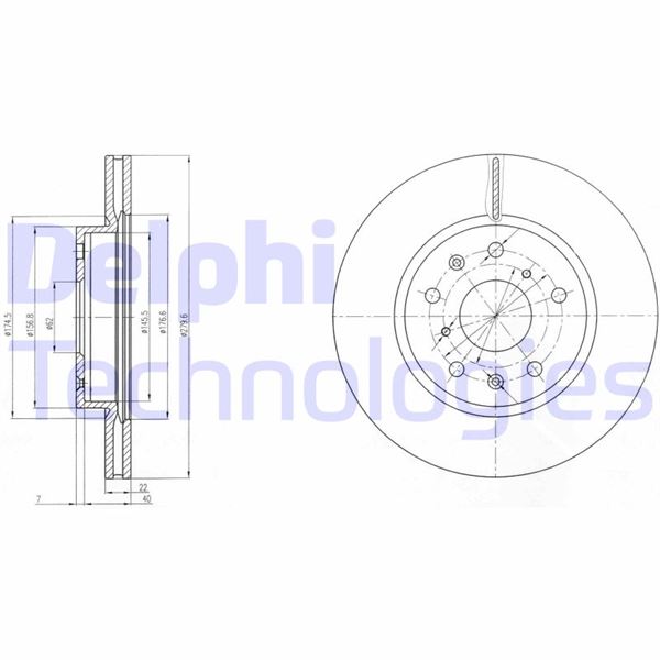 DELPHI BG4093C Fren Sistemleri Fren Diski - SUZUKI SX4 Sedan (GY, RW) uyumlu