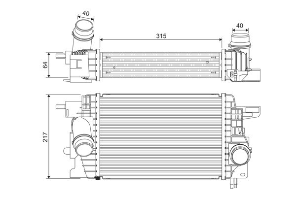 VALEO 818399 Motor Turbo Radyatörü - OPEL MERIVA B MPV (S10) uyumlu