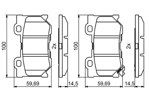 BOSCH 0 986 494 863 Fren Sistemleri Fren Balatası - NISSAN 370Z Roadster (Z34) uyumlu