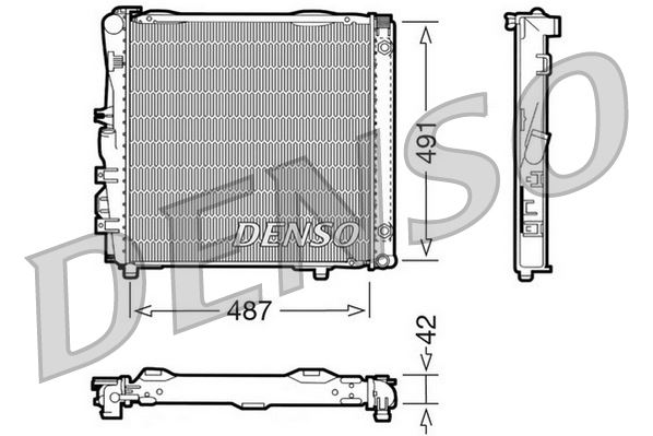 DENSO DRM17052 Soğutma Sistemi Su Soğutucu & Parçaları - MERCEDES-BENZ S-SERISI (W126) uyumlu