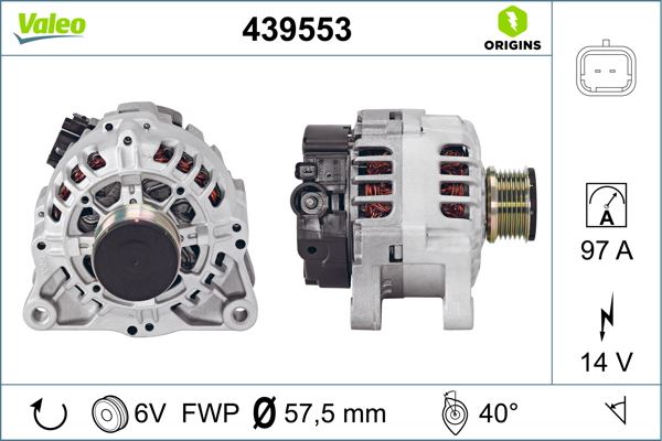 VALEO 439553 Elektrik Sistemi Alternatör - FIAT DUCATO Minibüs/Otobüs (230_) uyumlu